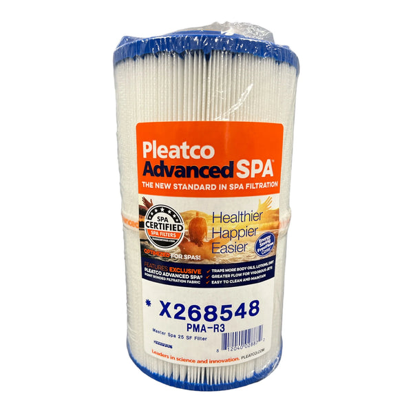 Pleatco X268548 outer spa filter with orange receptacle for hot tub filtration