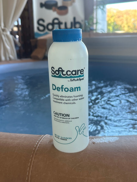 Softcare Defoam 16 oz hot tub and spa foam remover for eliminating water foam