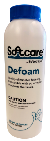 Softcare Defoam 16 oz hot tub and spa foam remover for eliminating water foam