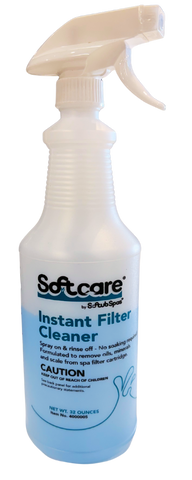 Softcare Instant Filter Cleaner 32 oz spray for spa and hot tub filter cleaning