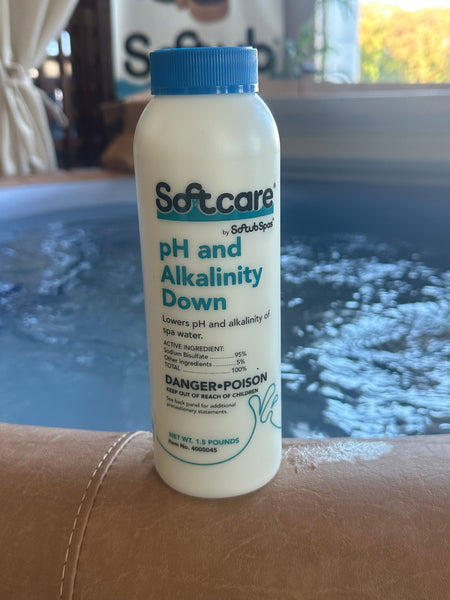 Softcare pH and alkalinity down 1.5 lbs for spa and hot tub water balance