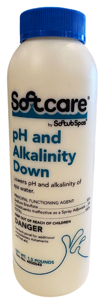 Softcare pH and alkalinity down 1.5 lbs for spa and hot tub water balance