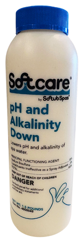 Softcare pH and alkalinity down 1.5 lbs for spa and hot tub water balance