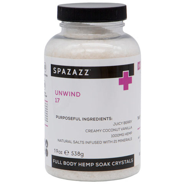 Spazazz hemp aromatherapy spa crystals for hot tubs spas and baths unwind
