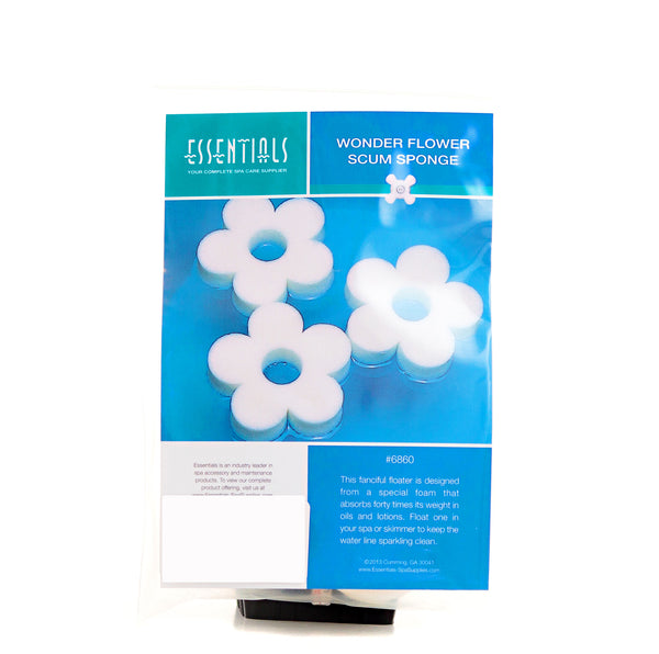 Flower Scum Sponge floating oil absorber for hot tubs and spas